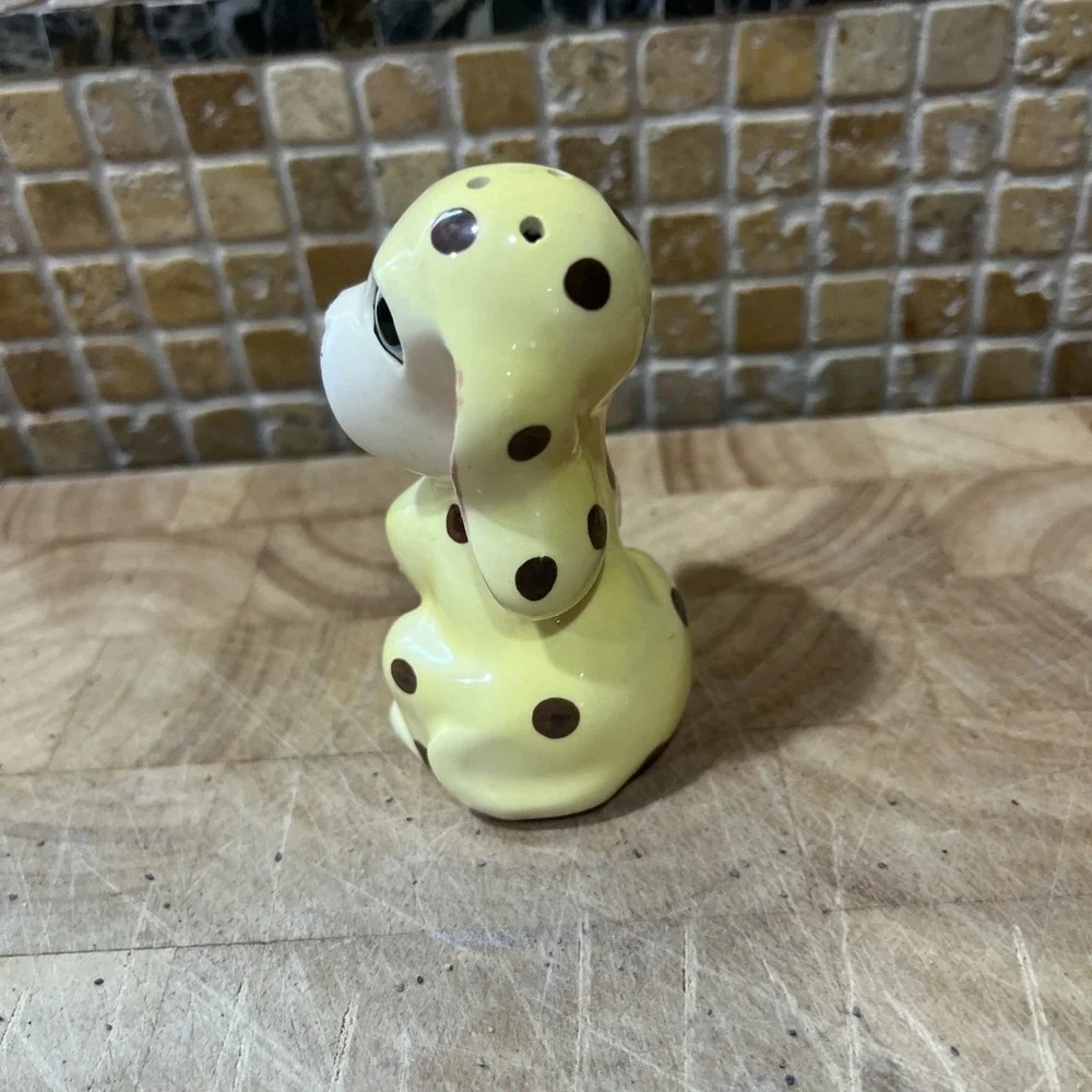 Vintage‎ Spotted Yellow Dog Dalmatian Salt Shaker Japan Kitsch MCM 50s